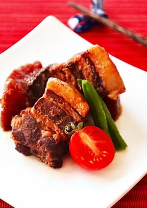 圧力鍋で簡単！甘酒入り♩『豚の角煮』-レシピのメイン写真