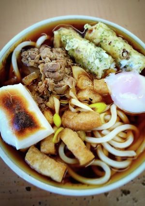 力餅で肉うどん！w❨(@≧↺≦@)❩wノ-レシピのメイン写真