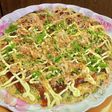 九条ネギでお好み焼き