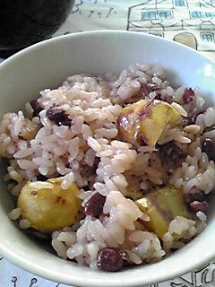 栗と小豆のおこわ~お赤飯風~-レシピのメイン写真