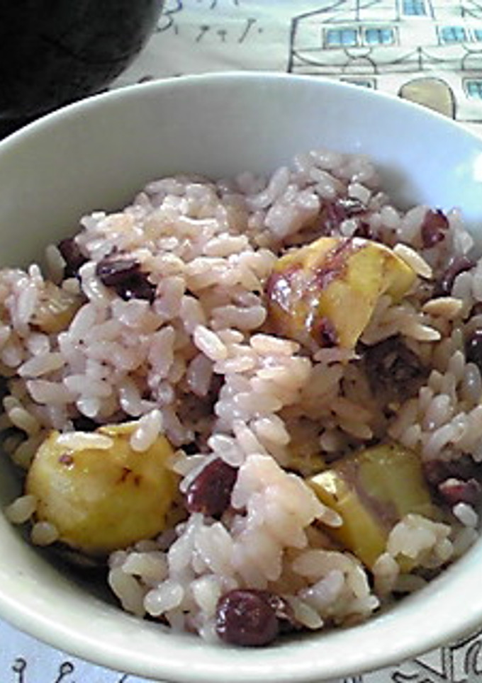 栗と小豆のおこわ～お赤飯風～-レシピのメイン写真