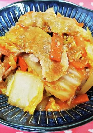 豚こま白菜のピリ辛みそ炒め-レシピのメイン写真