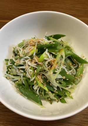簡単つまみ　九条ネギとしらすのごま油和え-レシピのメイン写真