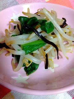 もやしと小松菜の塩昆布ナムル-レシピのメイン写真
