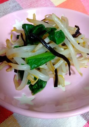 もやしと小松菜の塩昆布ナムル-レシピのメイン写真