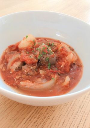 福豆も一緒に☆いわし缶のトマト煮込み-レシピのメイン写真