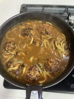 カレー煮込みの白菜ハンバーグ-レシピのメイン写真