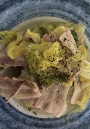 白だし　白菜と豚バラの炊いたん-レシピのメイン写真