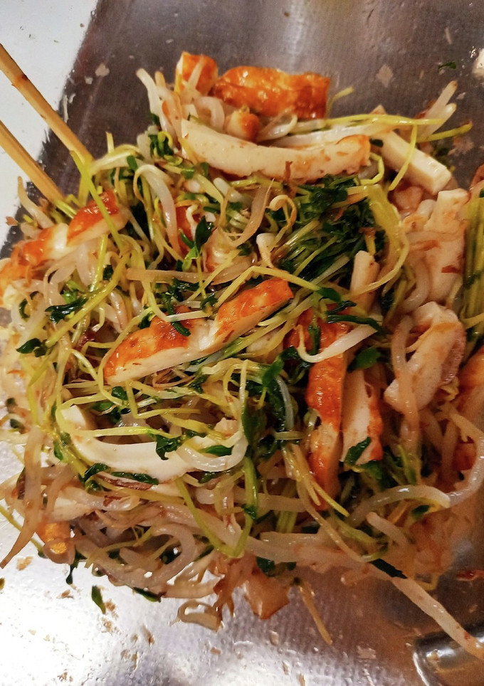 超さっぱり豆苗とちくわの和え物-レシピのメイン写真