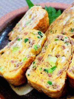 肉そぼろ入り卵焼き-レシピのメイン写真