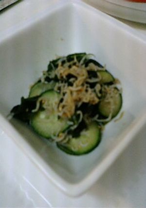 10分で副菜①ワカメとしらすのポン酢和え-レシピのメイン写真