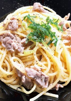 豚こま＆胡麻油【和風アーリオ・オーリオ】-レシピのメイン写真