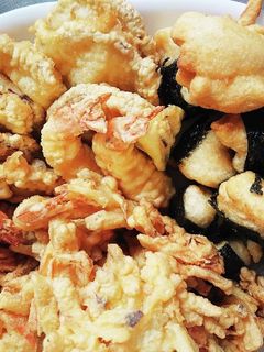 山の芋の磯部揚げと天ぷら-レシピのメイン写真