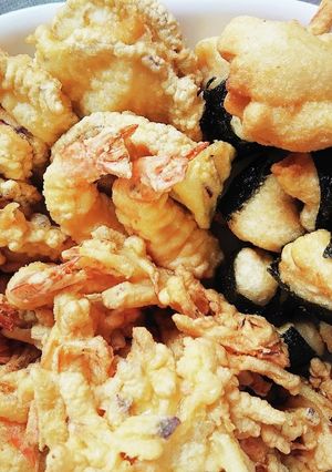 山の芋の磯部揚げと天ぷら-レシピのメイン写真