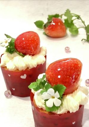 母の日に❤キャンディいちごのマフィン-レシピのメイン写真