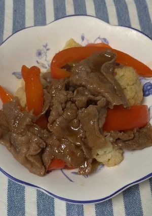 牛肉とカリフラワーの炒めもの☆-レシピのメイン写真