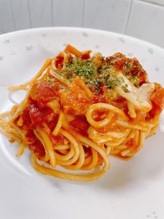 簡単♡トマトとモッツァレラチーズのパスタ-レシピのメイン写真