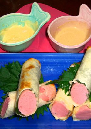 15分で！おさかなソーセージで焼き春巻き-レシピのメイン写真