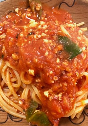 【覚書】タコとトマトのスパゲティ-レシピのメイン写真