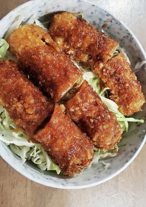 激安レシピ★【ちくわのソースカツ丼♪】-レシピのメイン写真