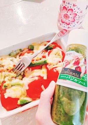 キューピーで作る簡単焼きカプレーゼ-レシピのメイン写真