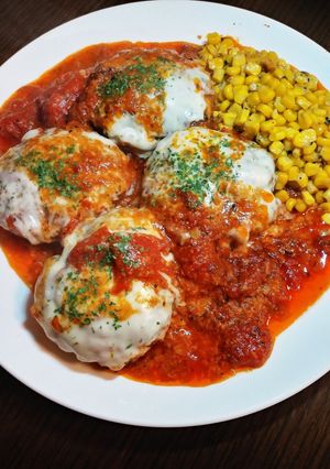 簡単☆トマト煮込みハンバーグ-レシピのメイン写真
