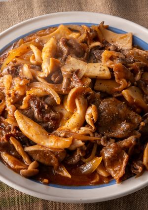 牛肉ときのこのデミソース煮-レシピのメイン写真