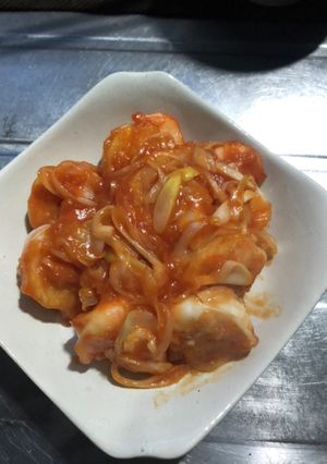 ネギも上手い！エビチリ-レシピのメイン写真