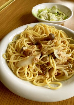 シンプル♫♬♪　ツナとしめじの和風パスタ-レシピのメイン写真