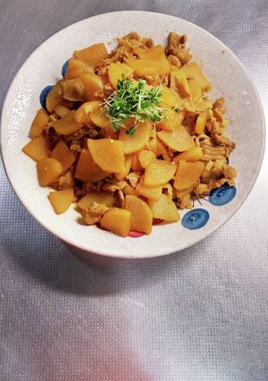 大根と豚バラ肉のカレー炒め-レシピのメイン写真