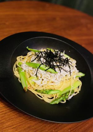 アスパラとシラスのペペロンチーノ-レシピのメイン写真