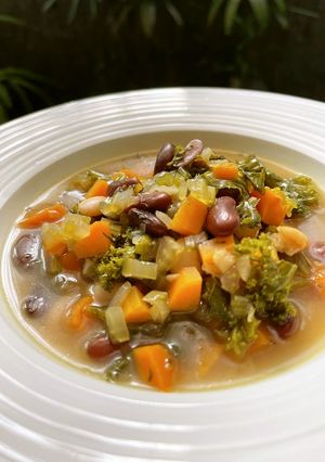 赤白インゲン豆と野菜のスープ-レシピのメイン写真