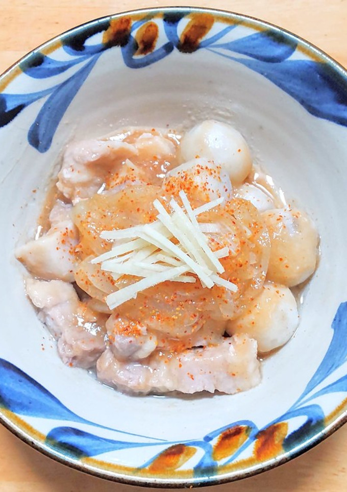 豚バラ厚切り肉と里芋の蒸し煮-レシピのメイン写真