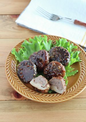 しいたけの肉詰めハニーマスタード味-レシピのメイン写真