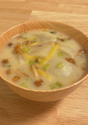 かぶとなめこの白味噌汁-レシピのメイン写真