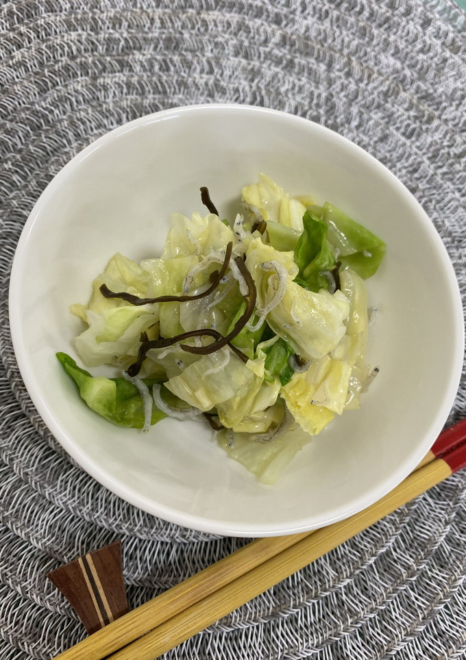 簡単6分！キャベツの塩昆布和え-レシピのメイン写真