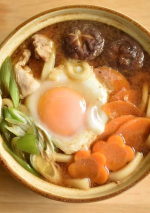 にんじん味噌煮込みうどん-レシピのメイン写真