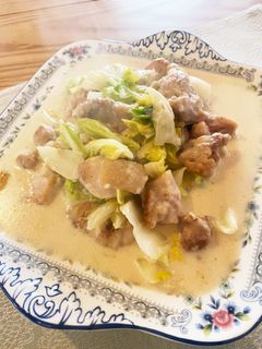 白菜と鶏肉クリーム炒め煮-レシピのメイン写真