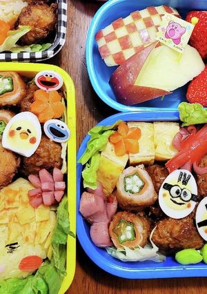 善逸、ミニオン、ひよこ、キャラ弁-レシピのメイン写真