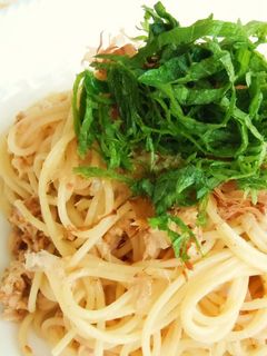 簡単♪梅と大葉のシーチキンパスタ-レシピのメイン写真