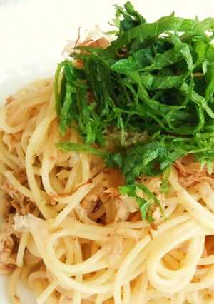 簡単♪梅と大葉のシーチキンパスタ-レシピのメイン写真