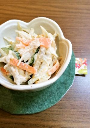 シャキシャキ☆蒸しごぼうサラダ-レシピのメイン写真