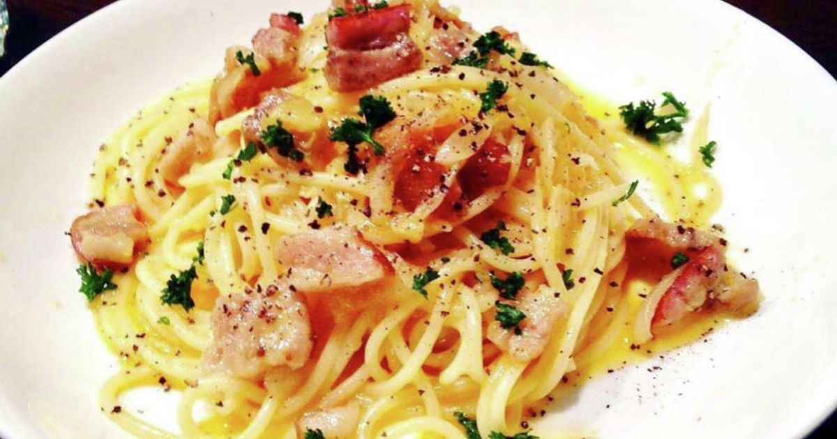 カルボナーラページ 本場のカルボナーラ❤豆苗のせ✨ by ☆コルネッホ☆ 【クックパッド