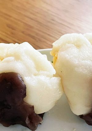 超簡単！今日のおやつにおにぎり風あんこ餅-レシピのメイン写真