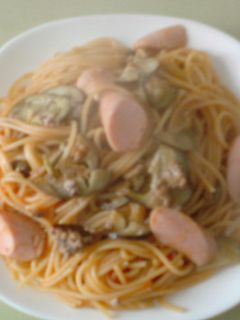 おさかなソーセージ入りミートソースパスタ-レシピのメイン写真