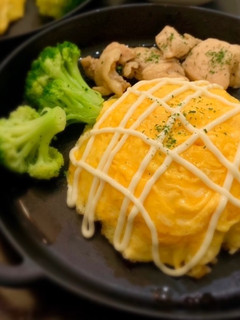 鮭フレークバターライスの簡単!オムライス-レシピのメイン写真