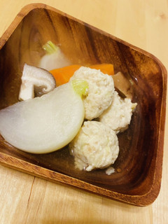 かぶ 鶏団子 スープ ふわふわ団子 QC-レシピのメイン写真