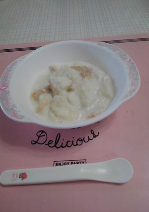 超簡単一歳児が良く食べる食事パンがゆ。-レシピのメイン写真