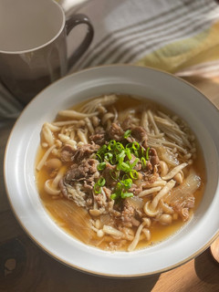 低糖質牛丼の具で♪きのこたっぷりスープ-レシピのメイン写真