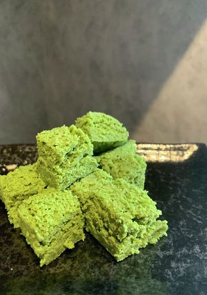 青汁で☆レンジ抹茶ケーキ風おから蒸しパン-レシピのメイン写真